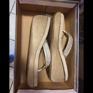 Shimmering Blingy Gold Sandals